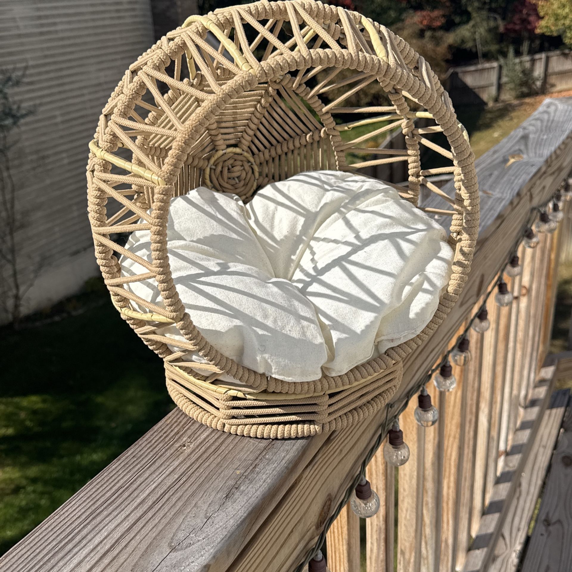Zelma Rattan Nest Pet Bed