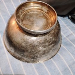 Silver Bowl. Fork And Spoon