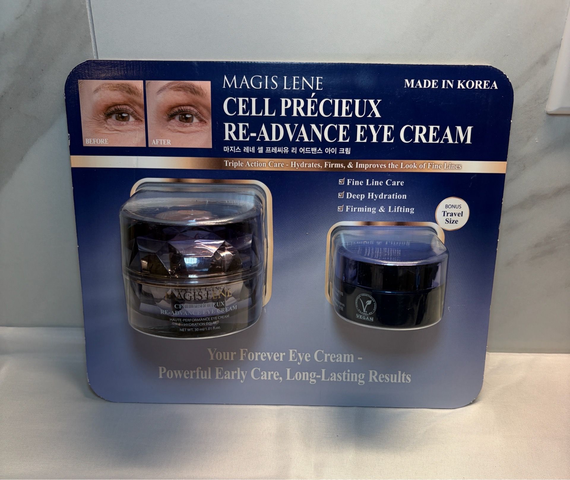 Magis Lene Cell Précieux Re-Advance Eye Cream Set 30mL+18mL K-Beauty NEW