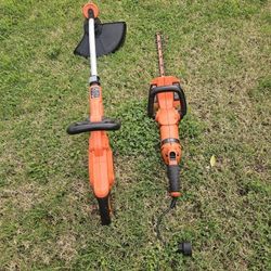 Electric Weedeater and Hedge Trimmer 