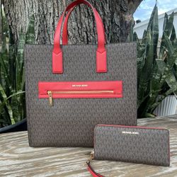 Michael Kors Kenly Tote Bag And Wallet 