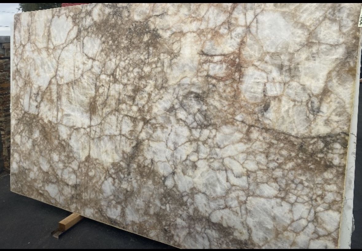 CITRINE CRISTALLO QUARTZ FULL SLAB 
