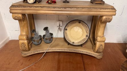 Gold Ornate Console Table