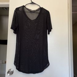 Black Mesh Cover Up Or Dress 
