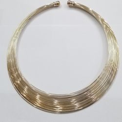 Multiple Wire Silver Plated Chocker 