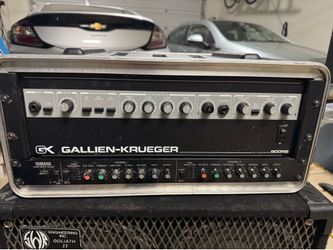 Vintage Gallien-Krueger 800RB Bass Amp Head – in 4 space SKB rack and Yamaha compressor/limiter