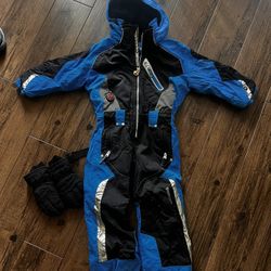 Snow Suit Sizes 4 With Gloves 