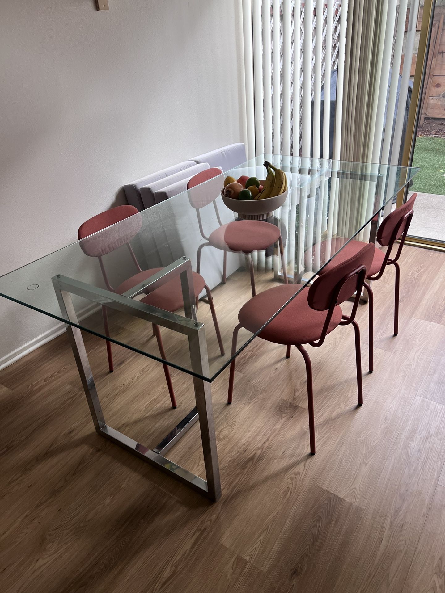 GLASS DINING TABLE