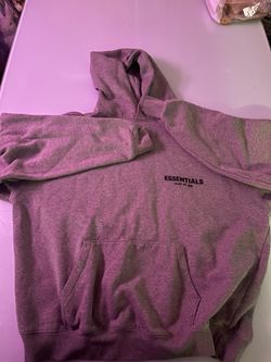 Fear of God Essentials Gray Pullover Hoodie