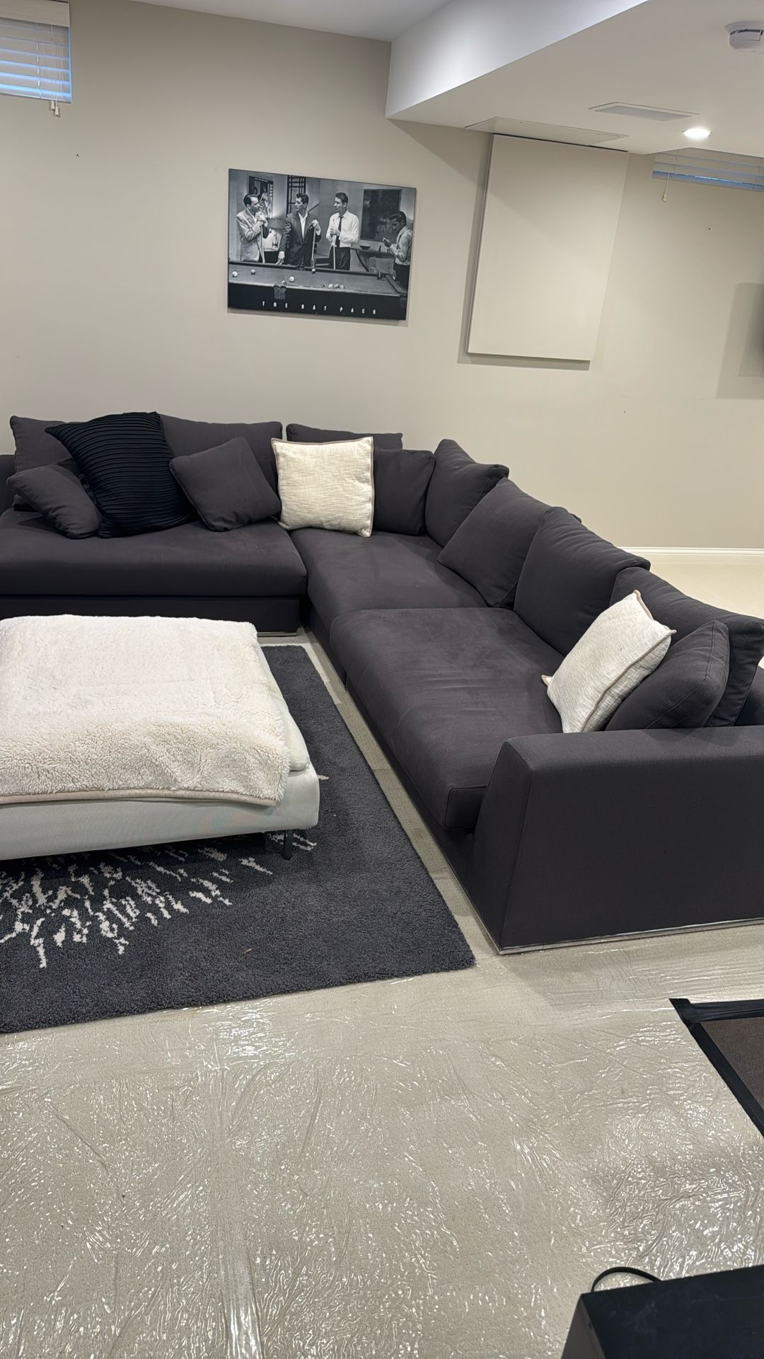 L couch D Gray color