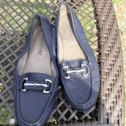 Aerosoles Navy Loafer Flats Size 7.5