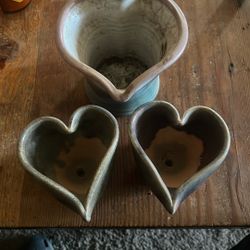4 Beautiful Small Heart ❤️ Pots For 🪴 Plants 
