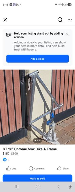 Vintage old GT FRAME NEAR MINT