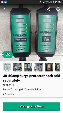 30-50amp surge protector each sold separately