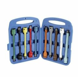 PITTSBURGH AUTOMOTIVE 1/2 In. Torque Limiting Extension Bar Set, 10 Piece