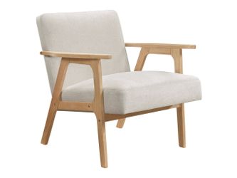 Omara Beige Accent Chair (Light Brown)