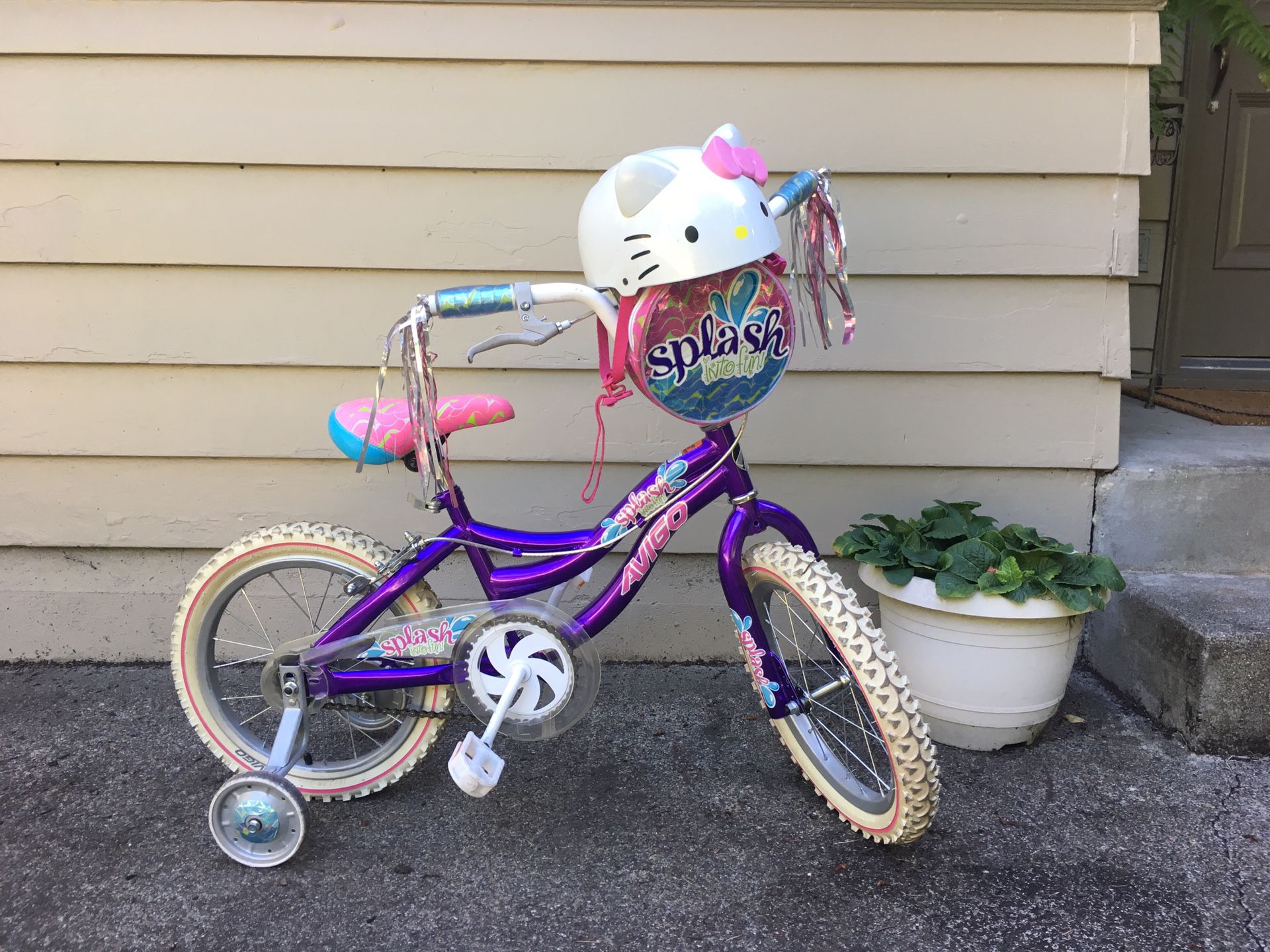 Girls 16” Bike w/helmet