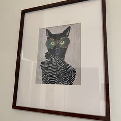 Coco de Paris Fashion Cat matted and framed