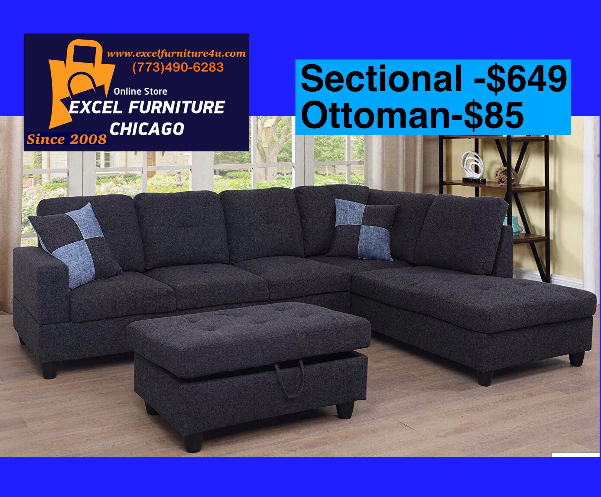 🎈Free Delivery—Brand new sectional sofa couch