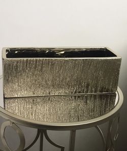 Glass Ceramic Etched Rectangular Vase