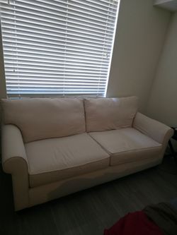 Pottery Barn PB Comfort Roll Arm Sofa. White