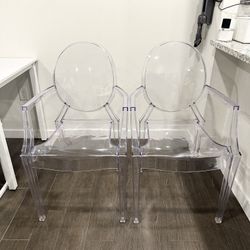 Clear chair set of 4