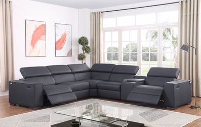 Sectional power recliner Italian Leather match $54 down