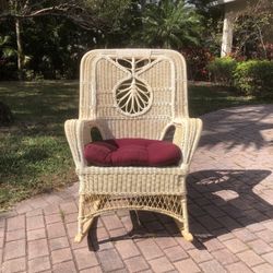 Mid Century Henry Link Wicker Rocker - Excellent 