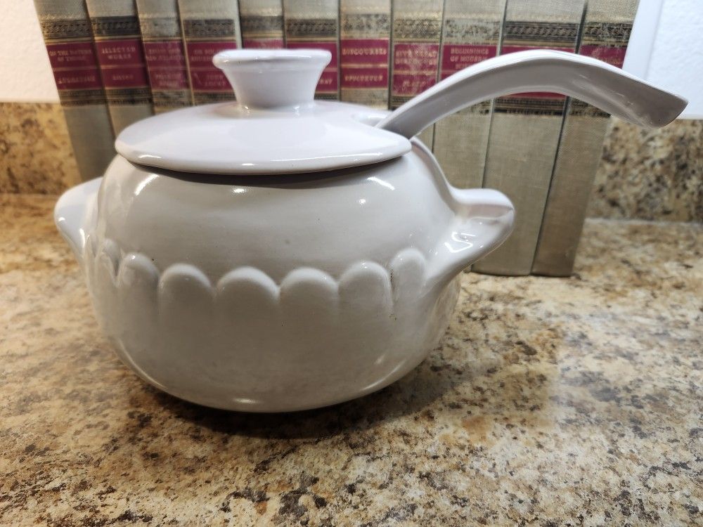 Mid Century Soup Tureen W/ Ladle 