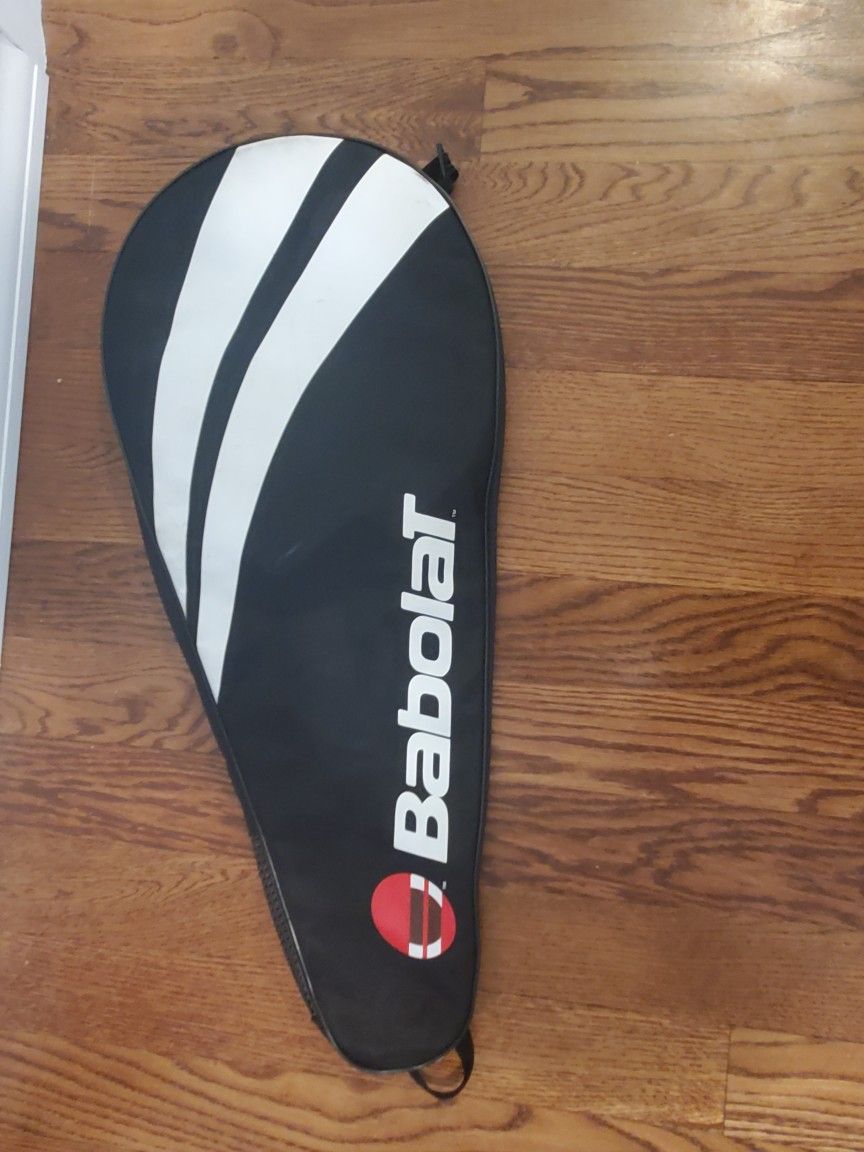 Babolat Tennis Racket Cover Bag Case with Shoulder Strap Black and White