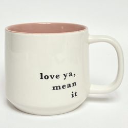 Threshold 16oz Stoneware “love ya, mean it” Color Splash Mug