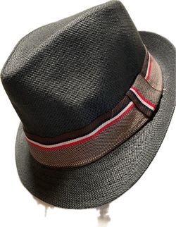 Black Fedora With Brown Red Hat Band