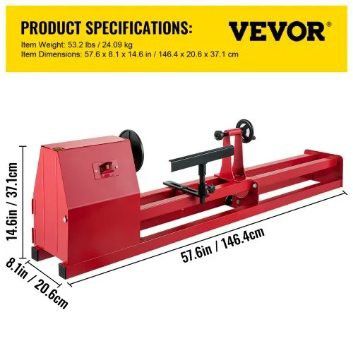 VEVOR Benchtop Wood Turning Lathe