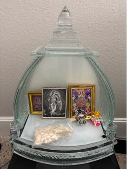 Glass Puja Mandir / Home Temple – Everything Included