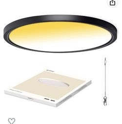 Factory SEALED 15.8" Black LED Flush Mount Light 