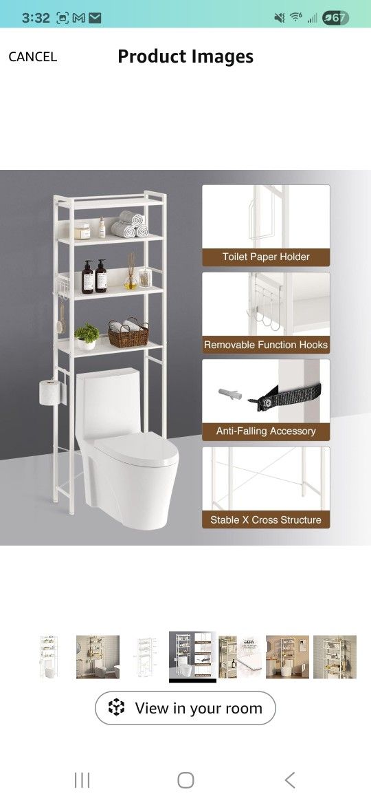 Over The Toilet Organizer