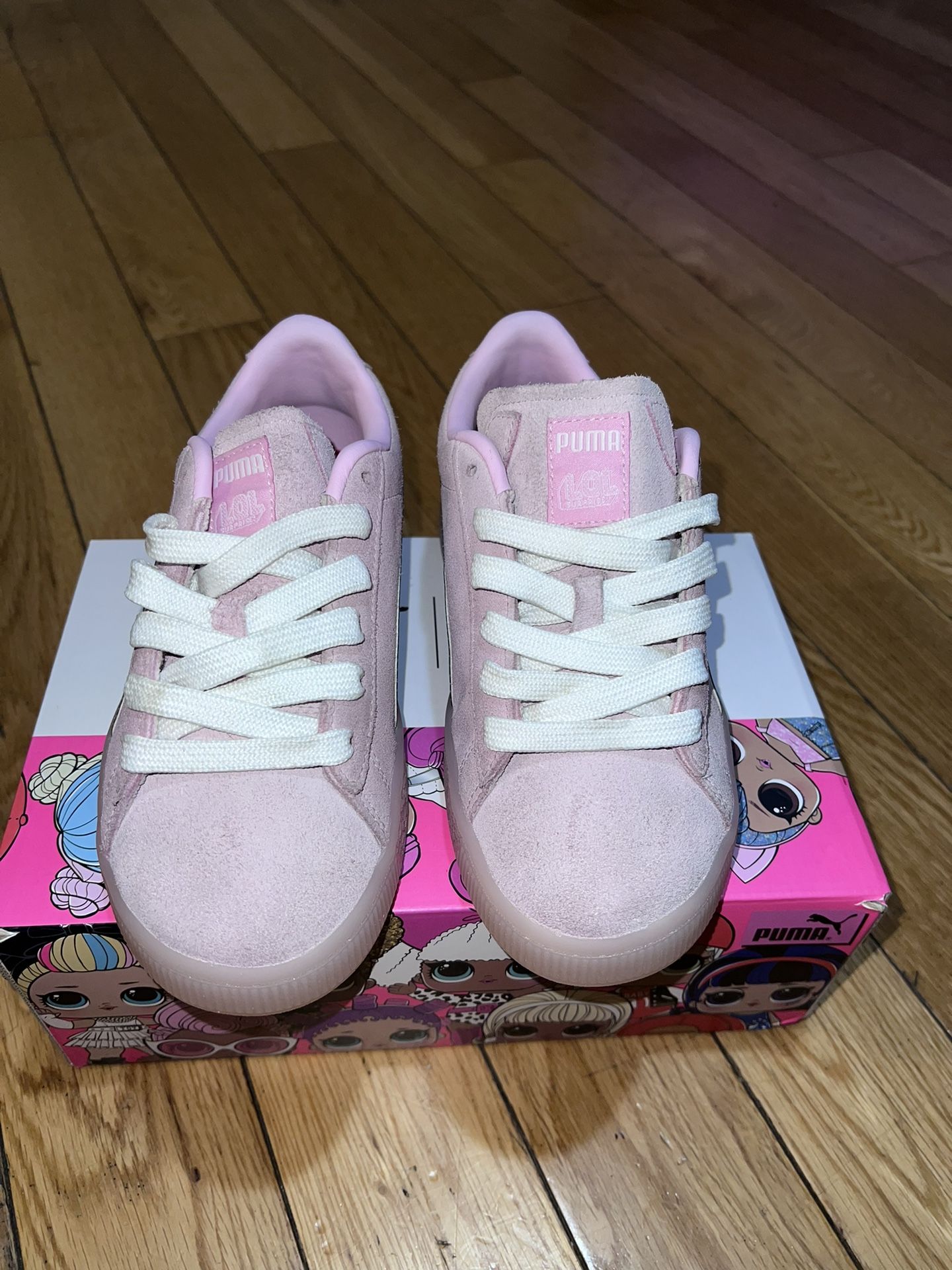Girls Puma LOL surprise doll Suede Kitty Queen Pink Size 3C