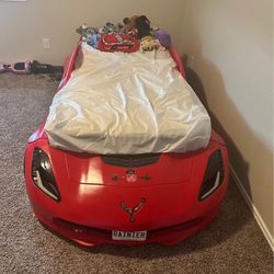 Car Bed  Comes With Mattress 