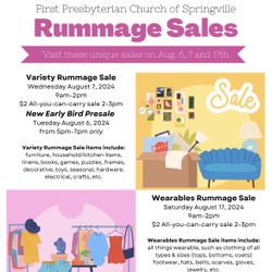 HUGE Rummage Sales!