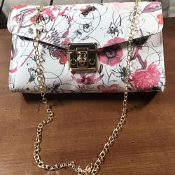 FLORAL DAINTY SPRINGTIME THEME CROSS BODY HANDBAG NEW