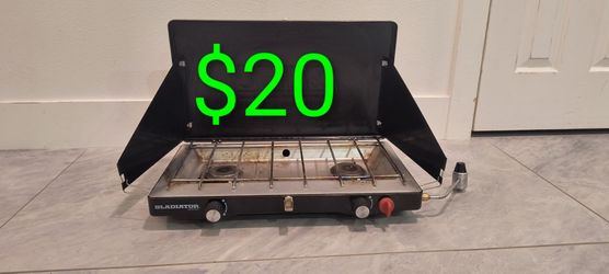 Coleman Gladiator 2 Burner Propane Camping Stove with Wind Block Guards