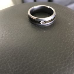 Men’s Tungsten Diamond Wedding Band Size 11