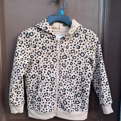 Leopard Print Girls Hoodie Jacket 5T
