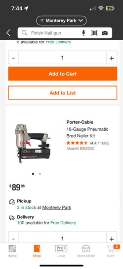 18-Gauge Pneumatic Brad Nailer Kit
