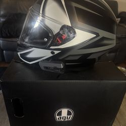 AGV k3 size Xl with cardo packtalk edge with clear and tinted visor