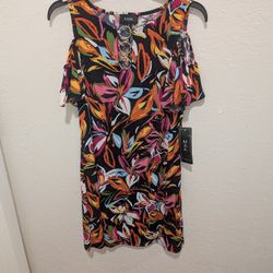 MSK DRESS SIZE MEDIUM COLD SHOULDER 
