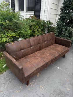 faux leather sofa/futon