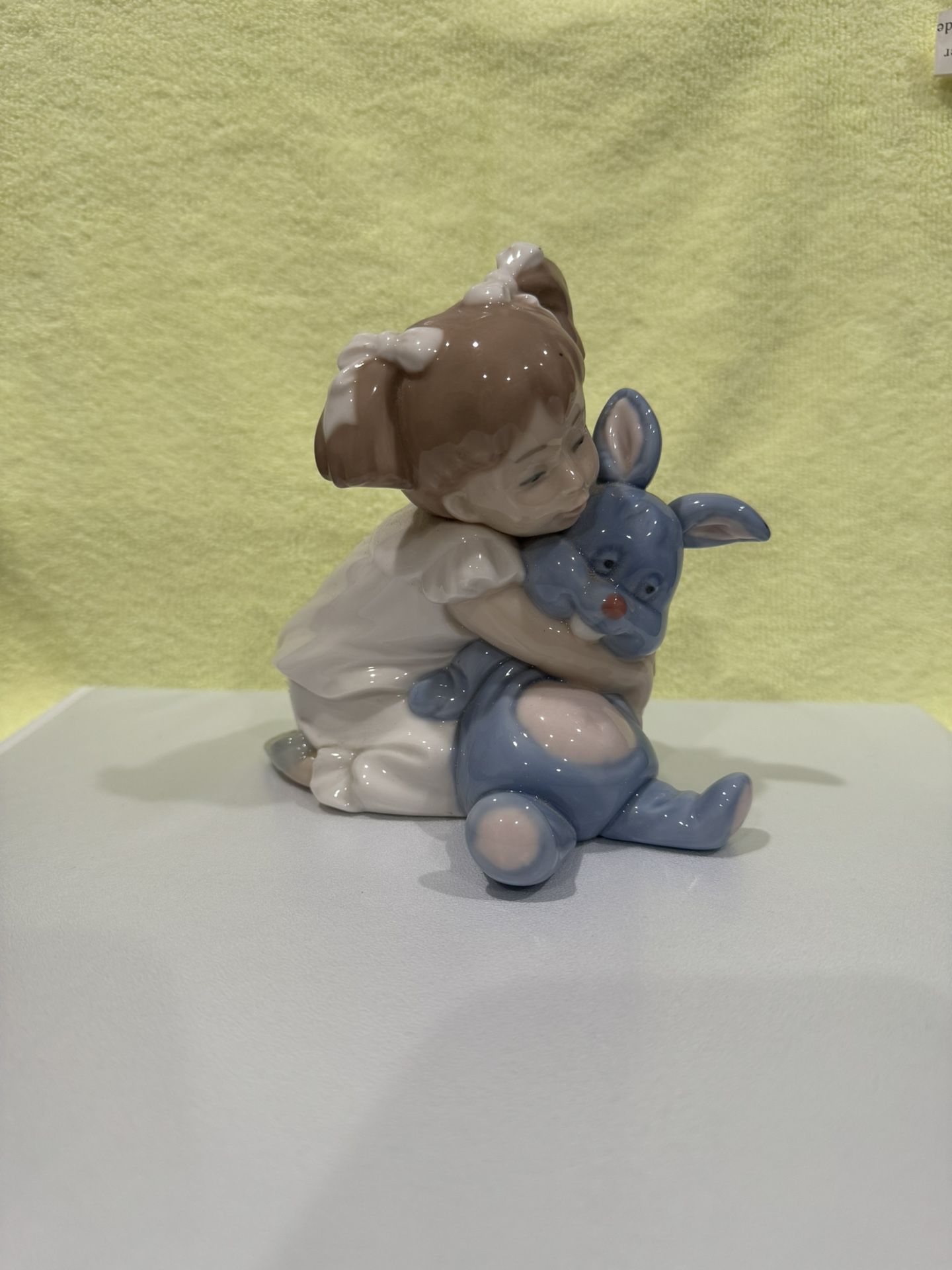 Lladro Vintage I Love You So Much Girl with Blue Bunny #1(contact info removed)