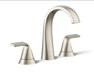 Kohler Cursiva 8 in. Widespread 2-Handle Bathroom Faucet in Vibrant Brushed Nickel