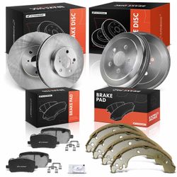 A-Premium Brake Rotors And Ceramic Pads Kit for Toyota Corolla 2003-2008